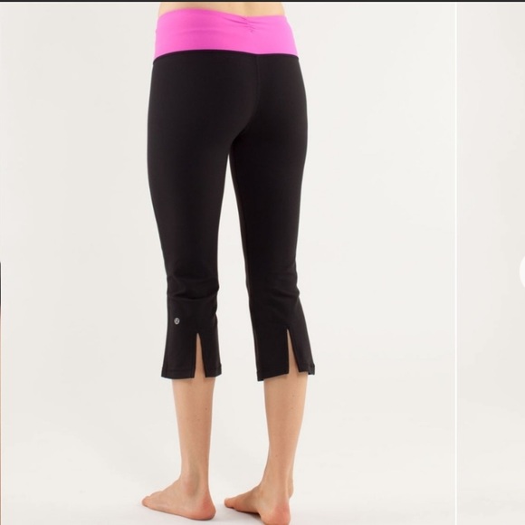Lululemon Gather & Crow Crop Legging Pink & Black - Picture 3 of 12